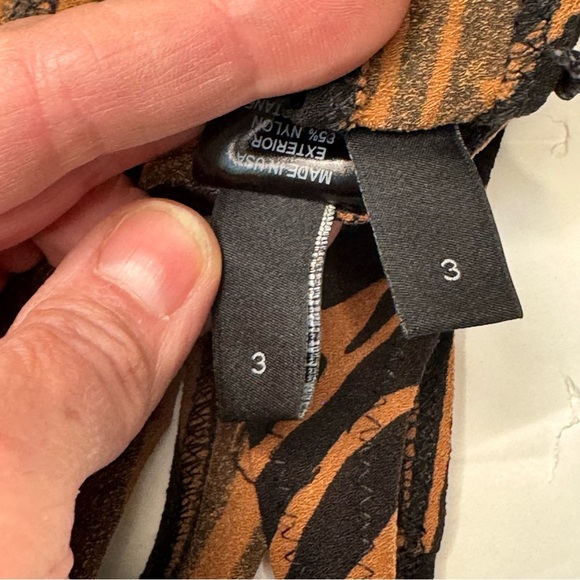 NWT Lisa Marie Fernandez Triangle Bikini Set Zebra Animal Print Stretch LMF Sz 3 - Picture 3 of 15